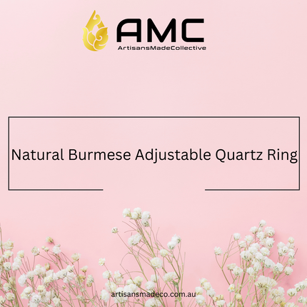 Natural Burmese Adjustable Quartz  Ring