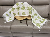 Handwoven Eco Print 100% Cotton Shawl - Limited Edition, Sustainable, Comfortable, Luxurious and Handmade Style S01