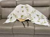 Handwoven Eco Print 100% Cotton Shawl - Limited Edition, Sustainable, Comfortable, Luxurious and Handmade Style L15
