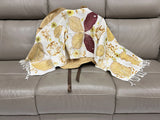 Handwoven Eco Print 100% Cotton Shawl - Limited Edition, Sustainable, Comfortable, Luxurious and Handmade Style 47