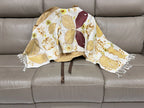Handwoven Eco Print 100% Cotton Shawl - Limited Edition, Sustainable, Comfortable, Luxurious and Handmade Style 47