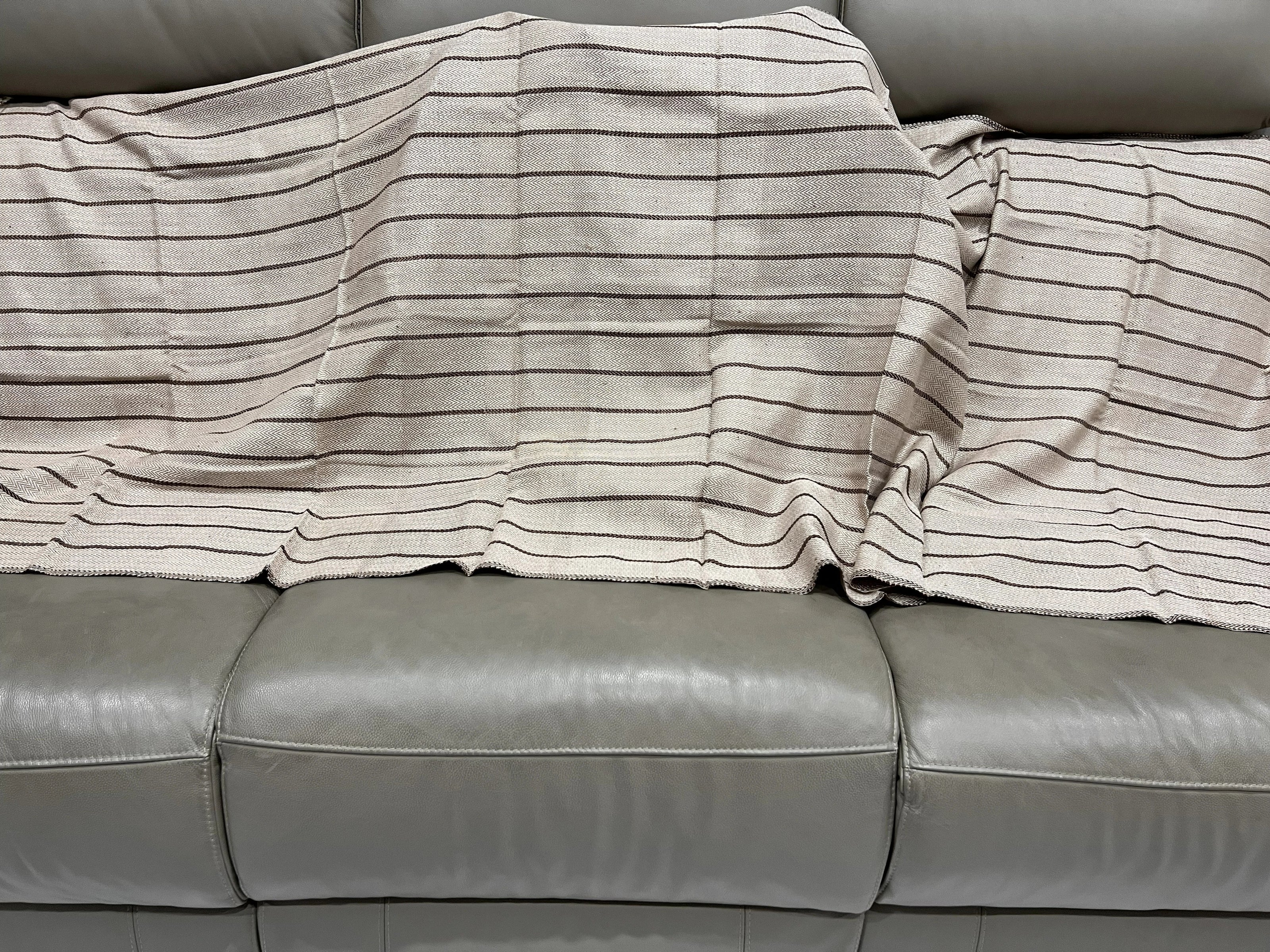 Handwoven Natural Dyed 100% Cotton Shawl (32X72) In - Limited Edition, Sustainable, Comfortable and Luxurious, Style 34